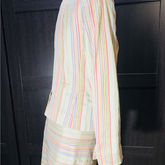 Akris Punto striped silk blazer/skirt set - Picture 3 of 15